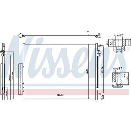Condensator, airconditioning NISSENS 941065