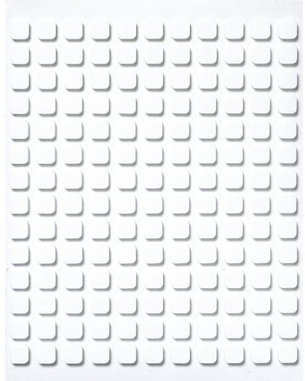 3391000 3D-plakplaatjes, 6,5 x 6,5 x 2 mm, plaat à 154 kleefpads, vierkant, dubbelzijdig klevend