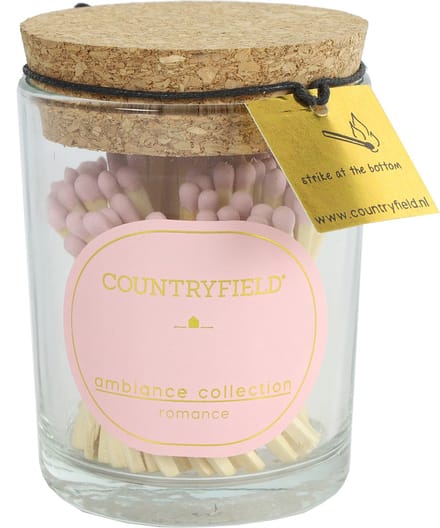 Countryfield Lucifers in Glas Romance - 100 Stuks