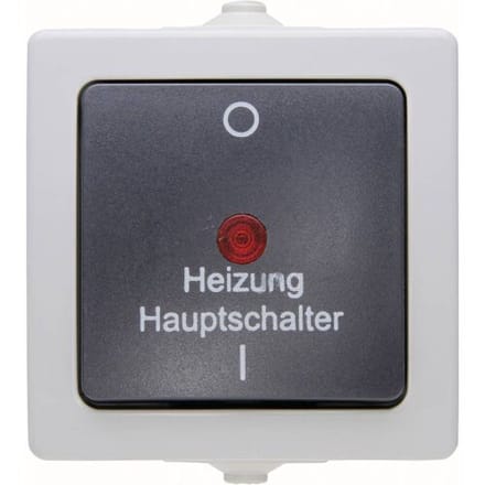 Kopp 565356002 Nautic Verwarmingsnoodschakelaar spatwaterdicht Grijs 1 stuk(s)
