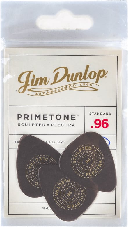 Jim Dunlop Primetone - Plectrums - Standard Smooth - Player's Pack 3 Stuks - 0,96 mm