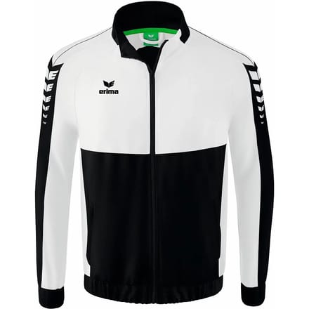 Erima Six Wings Presentatiejack Kinderen - Wit / Zwart | Maat: 152