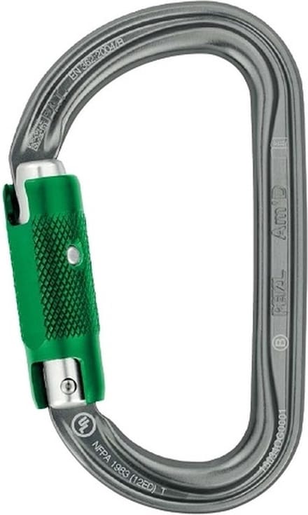 Petzl Am'D Pin-Lock aluminium karabiner met Pin-Lock sluiting per stuk