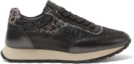 Novi Dames Sneakers Leer Zwart