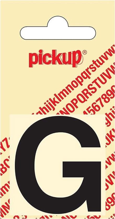 Pickup plakletter Helvetica 40 mm - zwart G