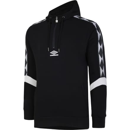 Umbro Heren Diamond Half Zip Hoodie (Zwart/maanrots)