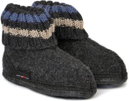 HAFLINGER - pantoffels - Graphit - 100% wol - Maat 38