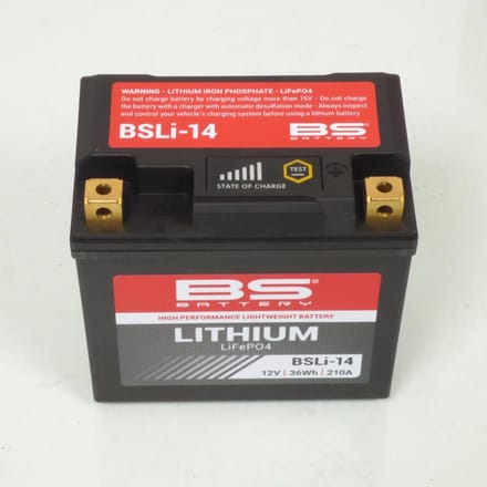 Bs Battery Bsli-14 Honda Africa Twin 1100 Lithiumbatterij Transparant
