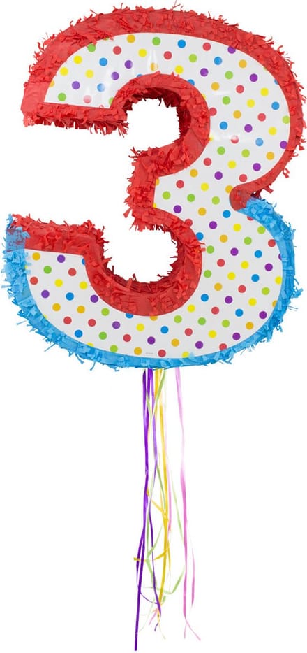 Pinata Nummer 3 - 49 cm