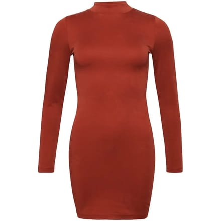 Korte tricot damesjurk met trechtervormige hals Superdry