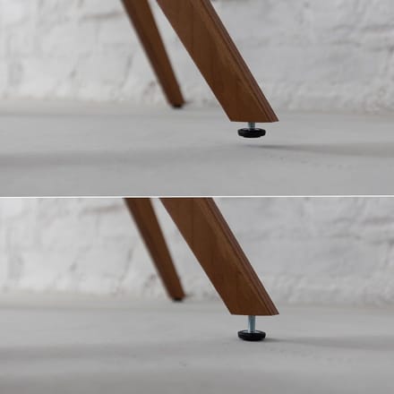Ronde Houten Eettafel met Zuilvoet - Compact en Ruimtebesparend