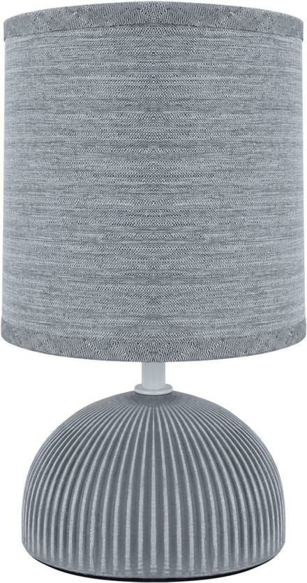 PASMA - Tafellamp - Nachtlamp - Textiel Grijs - E14 Fitting