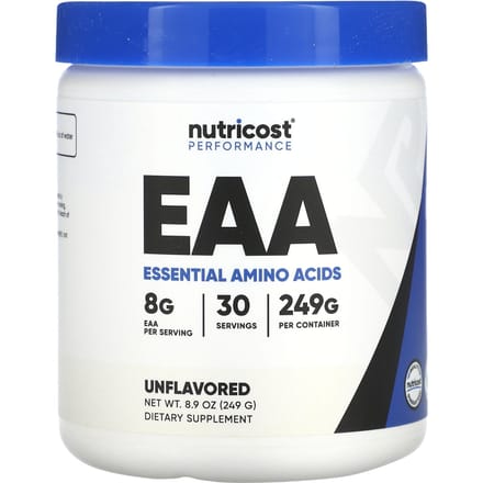 Nutricost, Performance Athlétique, EAA, Non Aromatisé, 8,9 oz (249 g)