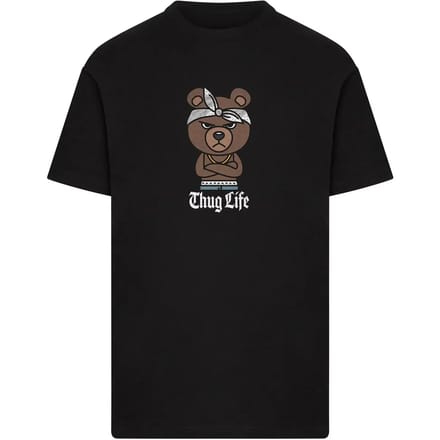 Mister Tee - Bandana Bear Sketch Heren Tshirt - S - Zwart