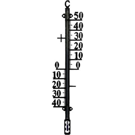 Talen Tools - Buitenthermometer - Metaal - Min/Max - 38 cm - Zwart