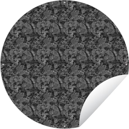 Tuincirkel Structuur - Graniet - Patroon - 60x60 cm - Ronde Tuinposter - Buiten