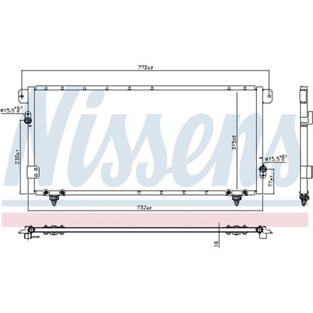 Condensator, airconditioning NISSENS 940838