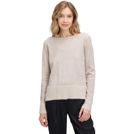 Zachte tricot pullover met pailletten - taupe / gemêleerd - Gr. 46 van Goldner Fashion