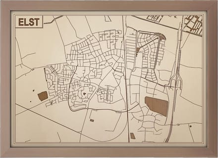 Decoratief Beeld - Houten Van Elst - Hout - Bekroned - Bruin - 21 X 30 Cm