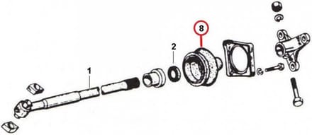 RMS-transmissiekoppeling voor Piaggio 220 Ape MP 1978 tot 1996 MPR2-M2-V2 nieuw