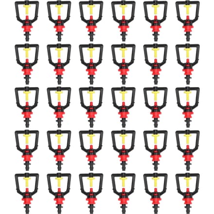 30 Sets Irrigatiesproeier Waterbesparende Plastic Mondstuk Connector Kit Tuin Gazon Accessoires black