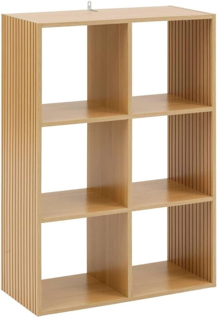 5five Tasso Boekenkast - 6 Vakken - Houtlook Naturel