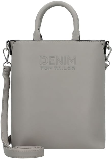TOM TAILOR Schoudertas Handtas Heidy Zip Tote Bag Light Gray Lichtgrijs
