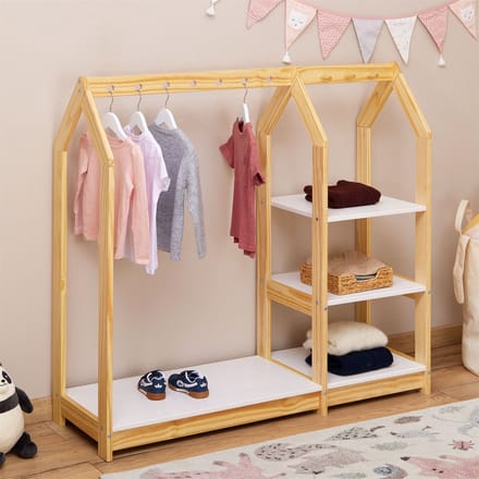 Kinderkledingrek SALLY - naturel/wit