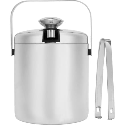 1300ml IJsemmer Container met Deksel Zeef IJstang 304 Roestvrij Staal voor Thuisbar white