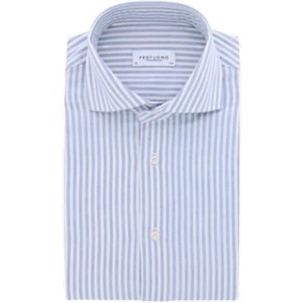 Profuomo Overhemd - Gestreept - Maat 27/ 31 - Blauw