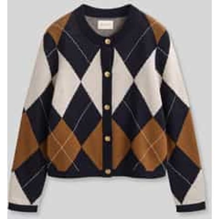 Regular fit gebreid jack van pure wol