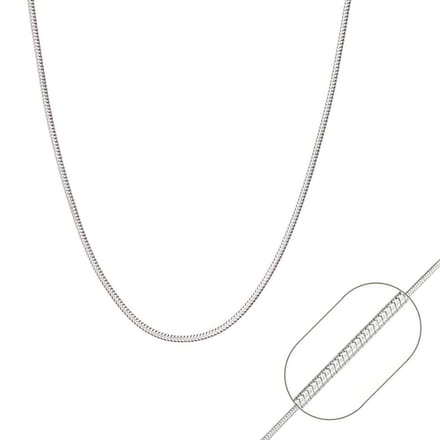 Fako Bijoux® - Ketting - Slang - 1.2mm - 50cm - Zilverkleurig