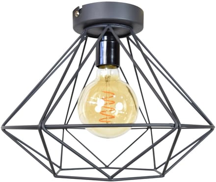 Urban Interiors Wire Large Plafondlamp Zwart  - Metaal - Ø33
