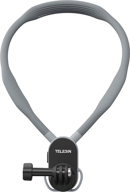 Telesin Neck Mount Quick Release voor GoPro - Extra Groot - Magnetische Sluiting - ABS Plastic - Zwart