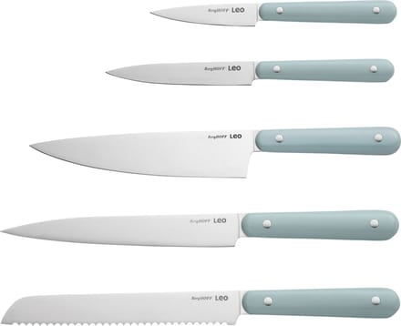 LEO 5-delige complete messenset Slate - Blauw -