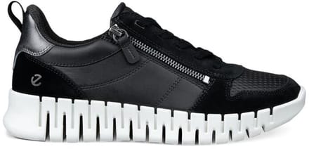 Dames sneakers met veters en rits Ecco Gruuv