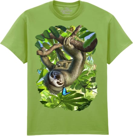 Luiaard Mama Sloth The Coloured House T-shirt M
