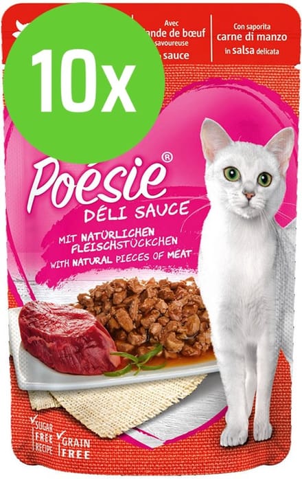 10x Vitakraft Poésie Déli Sauce rund 85 gram