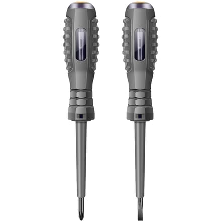 ANENG B04 2 pièces stylo testeur de tension électrique tournevis cruciforme à fente ampoule néon pointe de stylo magnétique 2 Pcs gris