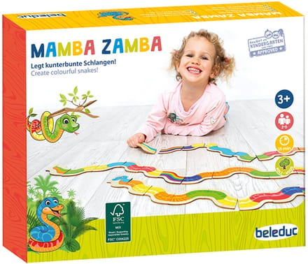Houten dominospel Mamba Zamba - Beleduc - vanaf 3 jaar