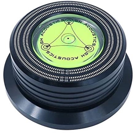 Bubble Level Speed Detection Turntable LP Vinyl Disc Stabilizer Clamp