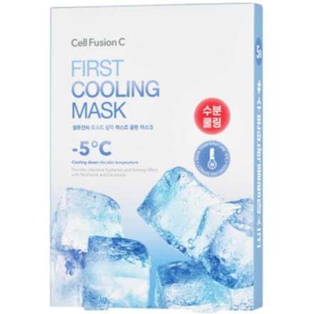 Cell Fusion C First Cooling Mask — Ensemble de Masques en Tissu Apaisants et Rafraîchissants Intensifs (10 + 10) white