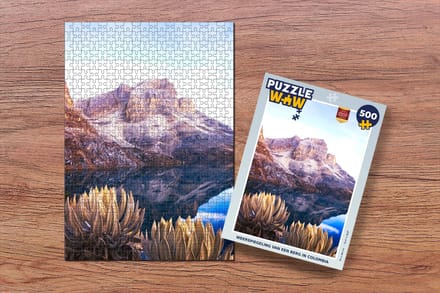 Puzzel Weerspiegeling van een berg in Colombia - Legpuzzel - Puzzel 500 stukjes