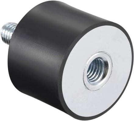 Rubberen Trillingsdemper - Schokdemper Buffer - Apparatuur Dempen - Gegalvaniseerd Metaal Rubber - 40mm x 20mm M10 - Zwart