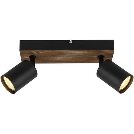 Brilliant Jello Wood G93069/76 LED-plafondspot LED GU10 4.5 W Hout, Zwart