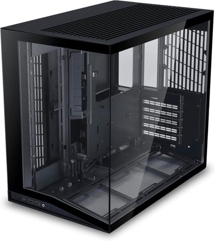 Computer Behuizing - Mid Tower - PC Bouwen - Panoramisch Zicht - Compact Ontwerp - Zwart