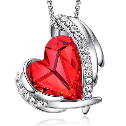 QoF Kristal Hart Rood – Lengte 45cm