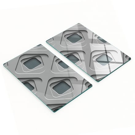 Multifunctionele decoratieve snijplanken van gehard glas voor in de keuken, 3D, 2x30x52 cm