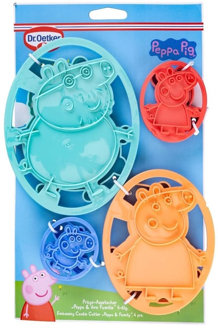 Set van 4 stempels en uitstekers voor kinderen Dr. Oetker Peppa Pig