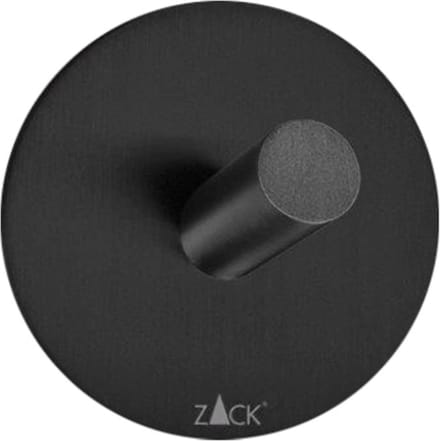 Zack Peco handdoekhaak 5.5x5.5cm rond zelfklevend Mat Zwart